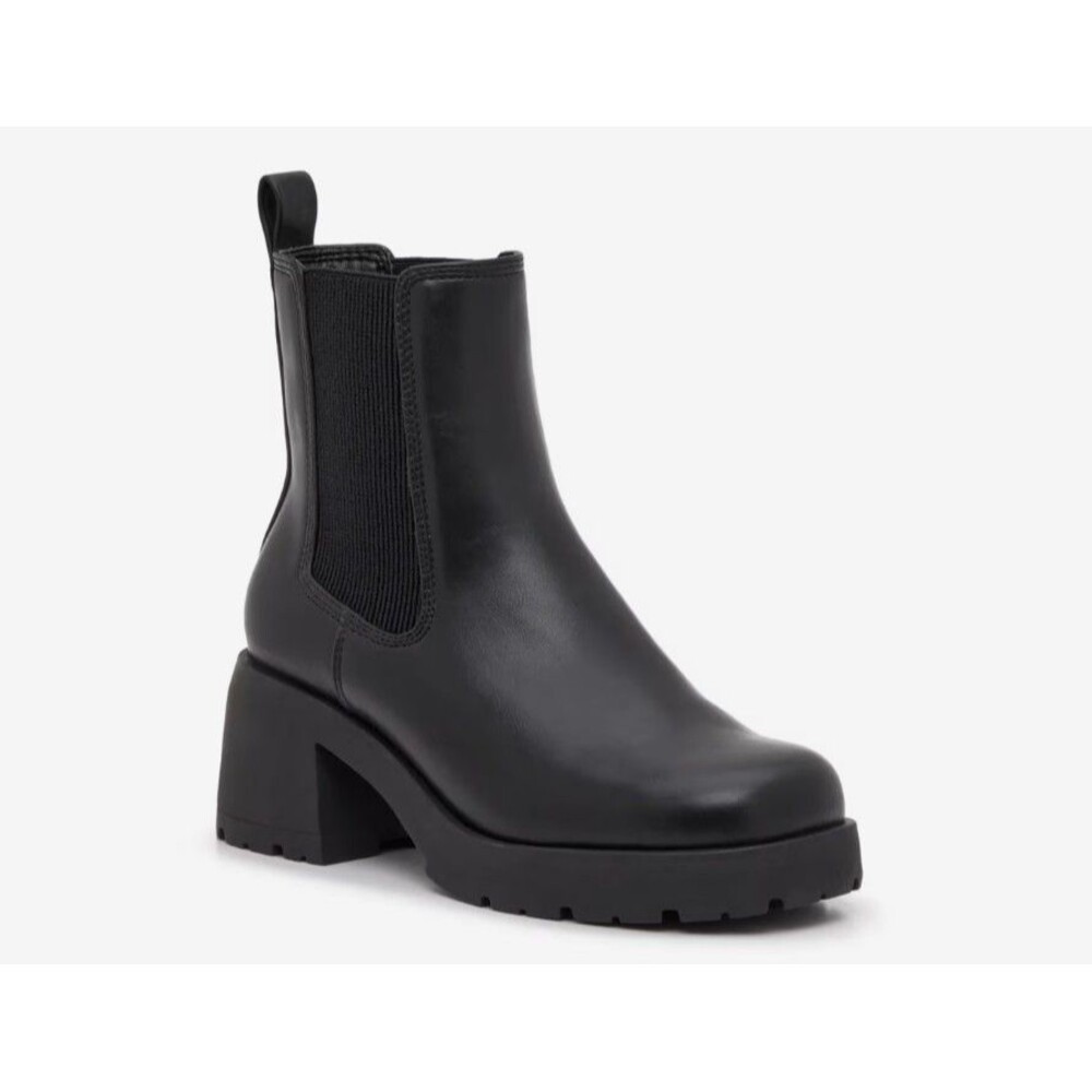 Steve Madden Brontey Chelsea Boot Women’s 8.5 Black Platform Lug Sole NEW